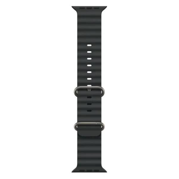 Apple Watch Ultra 2, 49 мм, корпус из натурального титана, Черный ремешок, Ocean Band №2