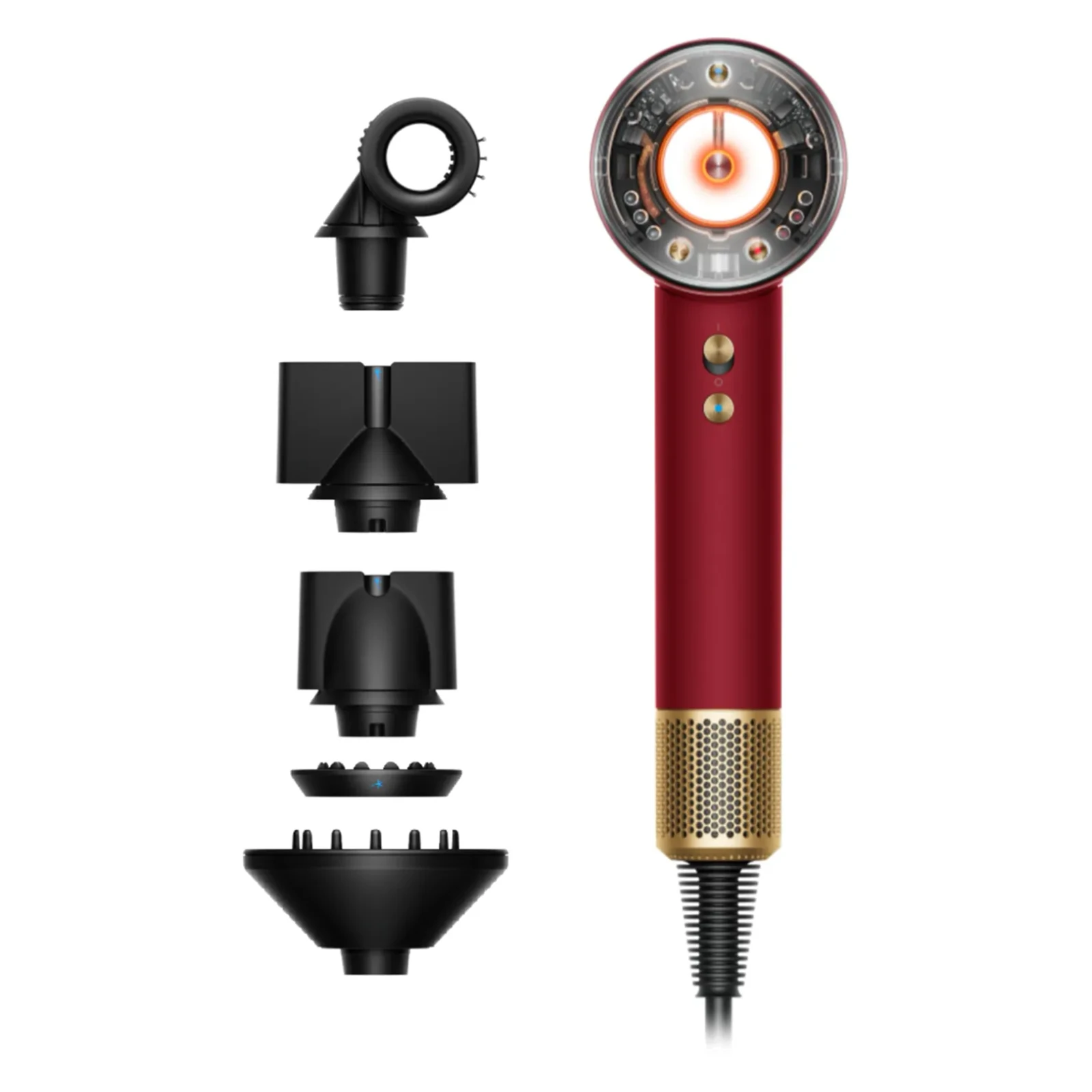 Фен Dyson Supersonic Nural HD16, Red Velvet/Gold №1