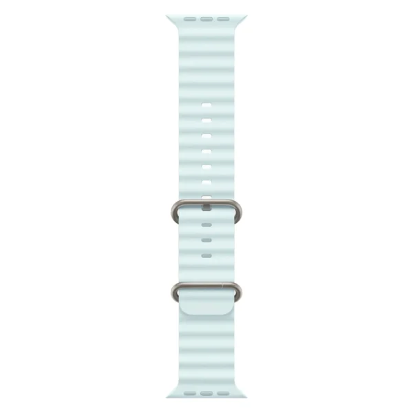 Apple Watch Ultra 2, 49 мм, корпус из натурального титана, Ледяной голубой, Ocean Band №2