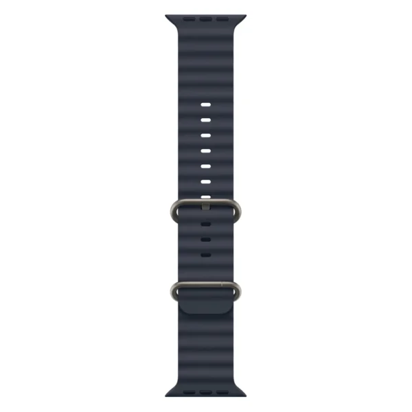 Apple Watch Ultra 2, 49 мм, корпус из натурального титана, Темно-синий ремешок, Ocean Band №2