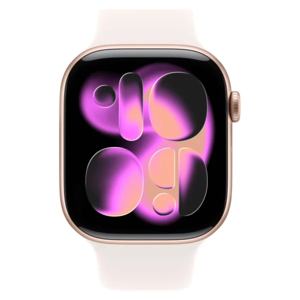 Часы Apple Watch Series 11, 42 мм, Алюминиевый корпус Rose Gold, Спортивный ремешок Light Blush, размер S/M