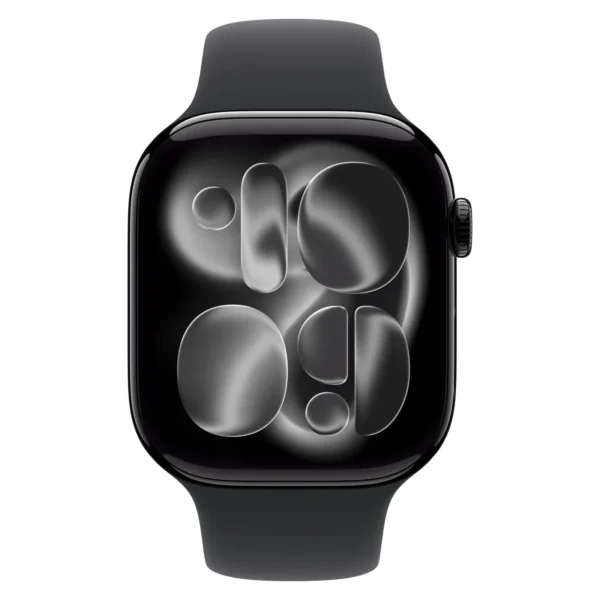 Часы Apple Watch Series 11, 42 мм, Алюминиевый корпус Jet Black, Спортивный ремешок Black, размер S/M
