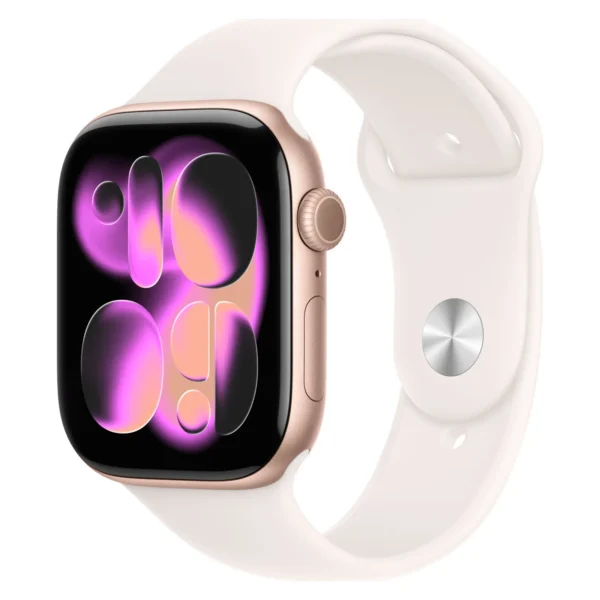 Часы Apple Watch Series 11, 42 мм, Алюминиевый корпус Rose Gold, Спортивный ремешок Light Blush, размер S/M
