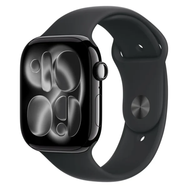 Часы Apple Watch Series 11, 42 мм, Алюминиевый корпус Jet Black, Спортивный ремешок Black, размер S/M