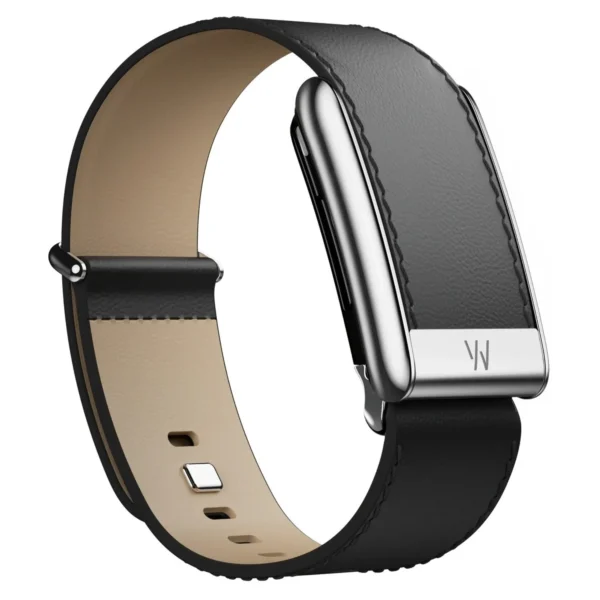 Кожаный ремешок для браслета Whoop 5.0 (ONE, PEAK) LeatherLuxe Band (Black/Cream/Titanium)