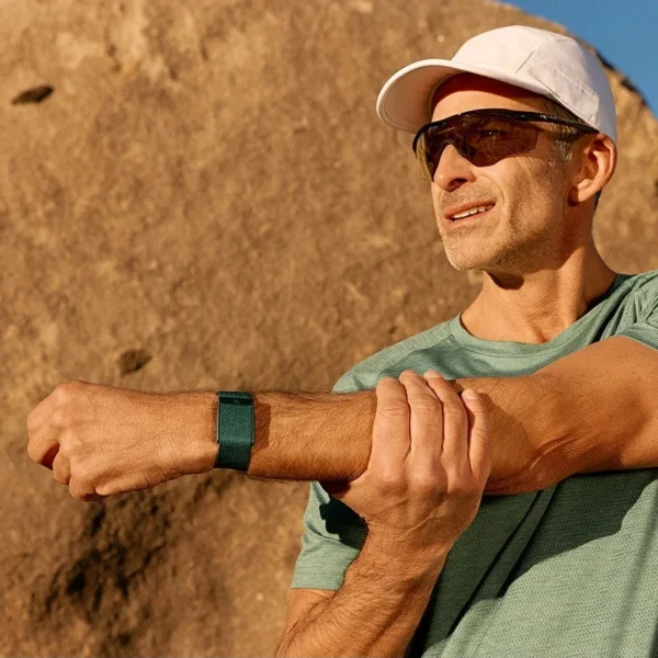 Плетёный ремешок для браслета Whoop 5.0 (ONE, PEAK) SuperKnit Band (Emerald)