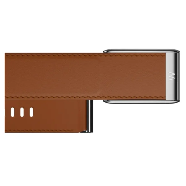 Кожаный ремешок для браслета Whoop 5.0 (ONE, PEAK) LeatherLuxe Band (Chestnut/Cream/Titanium)