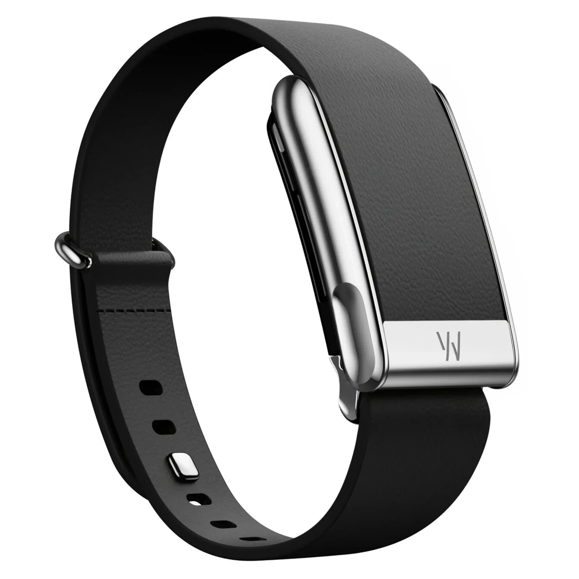 Кожаный ремешок для браслета Whoop MG LeatherLuxe Band (Black/Titanium) №1