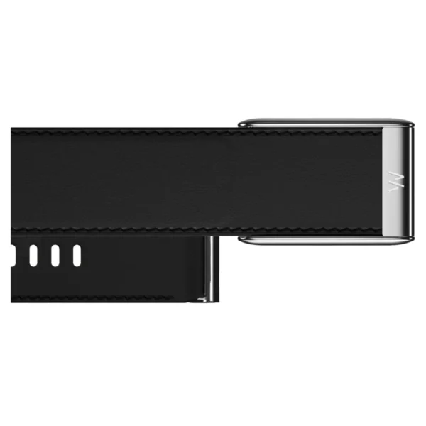 Кожаный ремешок для браслета Whoop 5.0 (ONE, PEAK) LeatherLuxe Band (Black/Cream/Titanium)