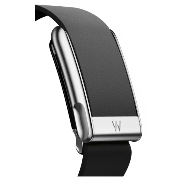 Кожаный ремешок для браслета Whoop MG LeatherLuxe Band (Black/Titanium)